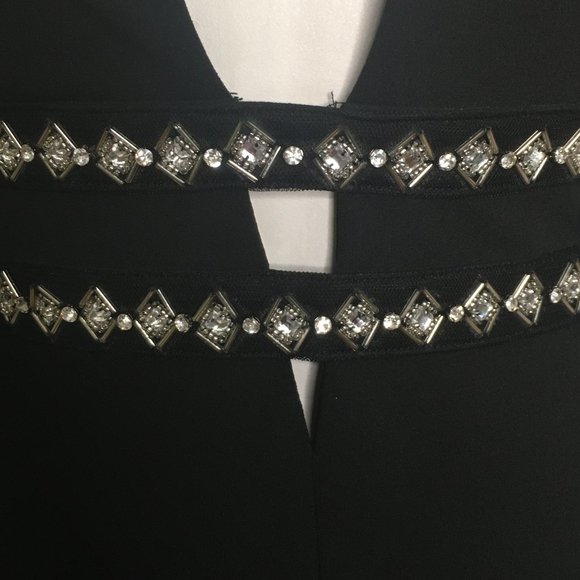 Boutique - Black Studded Pencil Dress - Item#90 - Picture 5 of 11